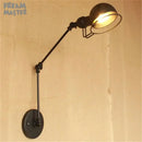 GobekUsa Iron Swing Arm Wall Sconce Light Fixture Set for Home Bar Retro Lighting
