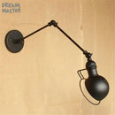 GobekUsa Iron Swing Arm Wall Sconce Light Fixture Set for Home Bar Retro Lighting