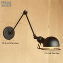 GobekUsa Iron Swing Arm Wall Sconce Light Fixture Set for Home Bar Retro Lighting