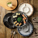 GobekUsa Ceramic 4-Grid Dinner Plate - Retro Tableware for Fruits, Snacks, and Desserts