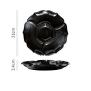 GobekUsa Ceramic 4-Grid Dinner Plate - Retro Tableware for Fruits, Snacks, and Desserts