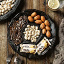 GobekUsa Ceramic 4-Grid Dinner Plate - Retro Tableware for Fruits, Snacks, and Desserts
