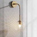 GobekUsa Retro Glass Globe Wall Lamp: Pink/Yellow/Blue with Brass Finish
