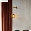 GobekUsa Retro Glass Globe Wall Lamp: Pink/Yellow/Blue with Brass Finish