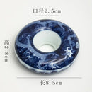 Retro blue & white porcelain teacup tray set dining room decor by Decorbites