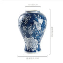 GobekUsa Blue White Porcelain Vase Chinese Retro Flower Arrangement Pot