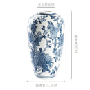 GobekUsa Blue White Porcelain Vase Chinese Retro Flower Arrangement Pot