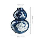 GobekUsa Blue White Porcelain Vase Chinese Retro Flower Arrangement Pot