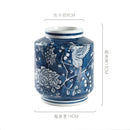 GobekUsa Blue White Porcelain Vase Chinese Retro Flower Arrangement Pot