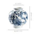 GobekUsa Blue White Porcelain Vase Chinese Retro Flower Arrangement Pot