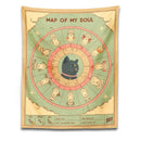 Retro boho mint & cream zodiac cat tapestry living room wall decor by Decorbites