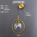GobekUsa Glass Ball LED Wall Lamp: Nordic Modern Bathroom Mirror Sconce, Retro Decor Lighting