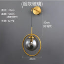 GobekUsa Glass Ball LED Wall Lamp: Nordic Modern Bathroom Mirror Sconce, Retro Decor Lighting