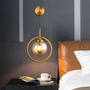 GobekUsa Glass Ball LED Wall Lamp: Nordic Modern Bathroom Mirror Sconce, Retro Decor Lighting