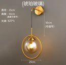 GobekUsa Glass Ball LED Wall Lamp: Nordic Modern Bathroom Mirror Sconce, Retro Decor Lighting