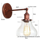 GobekUsa Gold LED Wall Sconce Retro Bedroom Lamp | Loft Iron Decor Aisle Restaurant Home