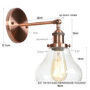 GobekUsa Gold LED Wall Sconce Retro Bedroom Lamp | Loft Iron Decor Aisle Restaurant Home