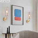 GobekUsa Retro Brass Sconce Wall Mount Lamp with Cylindrical Glass Shade – 1/2 Light Fixture for Living Room