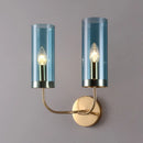 GobekUsa Retro Brass Sconce Wall Mount Lamp with Cylindrical Glass Shade – 1/2 Light Fixture for Living Room