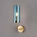 GobekUsa Retro Brass Sconce Wall Mount Lamp with Cylindrical Glass Shade – 1/2 Light Fixture for Living Room