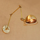 GobekUsa Golden Loft Swing Arm LED Wall Sconce Retro Style Lamp - Adjustable Long Arm Light Fixtures