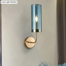 GobekUsa Retro Brass Sconce Wall Mount Lamp with Cylindrical Glass Shade – 1/2 Light Fixture for Living Room