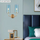 GobekUsa Retro Brass Sconce Wall Mount Lamp with Cylindrical Glass Shade – 1/2 Light Fixture for Living Room