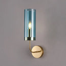 GobekUsa Retro Brass Sconce Wall Mount Lamp with Cylindrical Glass Shade – 1/2 Light Fixture for Living Room