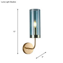 GobekUsa Retro Brass Sconce Wall Mount Lamp with Cylindrical Glass Shade – 1/2 Light Fixture for Living Room