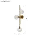 GobekUsa Modo Glass Sconce Lighting: Retro 3-Light Brass Wall Mount for Dining Room