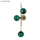 GobekUsa Modo Glass Sconce Lighting: Retro 3-Light Brass Wall Mount for Dining Room