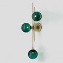 GobekUsa Modo Glass Sconce Lighting: Retro 3-Light Brass Wall Mount for Dining Room