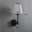 Retro brass & white led retro wall lamp bedroom sconce by Decorbites
