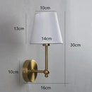 Retro brass & white led retro wall lamp bedroom sconce by Decorbites