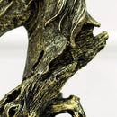 GobekUsa Horse Head Statue Resin Sandstone Retro Animal Collection Home Decor Figurine