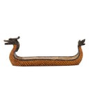 GobekUsa Dragon Boat Incense Holder: Retro Chic Hand Carved Censer for Trendsetting Home Decor