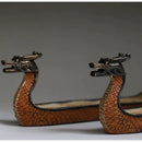 GobekUsa Dragon Boat Incense Holder: Retro Chic Hand Carved Censer for Trendsetting Home Decor