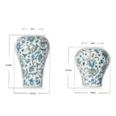 GobekUsa Blue and White Porcelain Ceramic Vase Chinese Retro Style Home Decoration Flowerpot