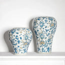 GobekUsa Blue and White Porcelain Ceramic Vase Chinese Retro Style Home Decoration Flowerpot