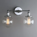 GobekUsa Glass Ball Globe Wall Light for Retro Home Decor - Double Heads E27 Sconce