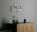 GobekUsa Glass Ball Globe Wall Light for Retro Home Decor - Double Heads E27 Sconce