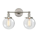 GobekUsa Glass Ball Globe Wall Light for Retro Home Decor - Double Heads E27 Sconce