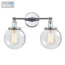 GobekUsa Glass Ball Globe Wall Light for Retro Home Decor - Double Heads E27 Sconce