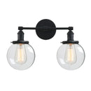 GobekUsa Glass Ball Globe Wall Light for Retro Home Decor - Double Heads E27 Sconce