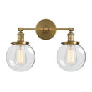 GobekUsa Glass Ball Globe Wall Light for Retro Home Decor - Double Heads E27 Sconce