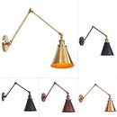 GobekUsa Iron Loft Retro Wall Lamp Sconce Indoor LED Industrial Black Brass