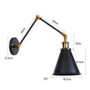 GobekUsa Iron Loft Retro Wall Lamp Sconce Indoor LED Industrial Black Brass