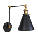 GobekUsa Iron Loft Retro Wall Lamp Sconce Indoor LED Industrial Black Brass