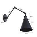 GobekUsa Iron Loft Retro Wall Lamp Sconce Indoor LED Industrial Black Brass