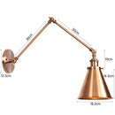 GobekUsa Iron Loft Retro Wall Lamp Sconce Indoor LED Industrial Black Brass